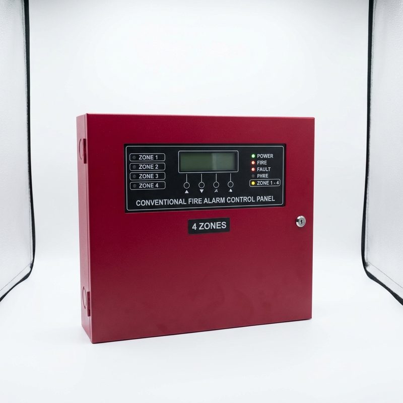Conventional fire alarm control panel, 4 zones